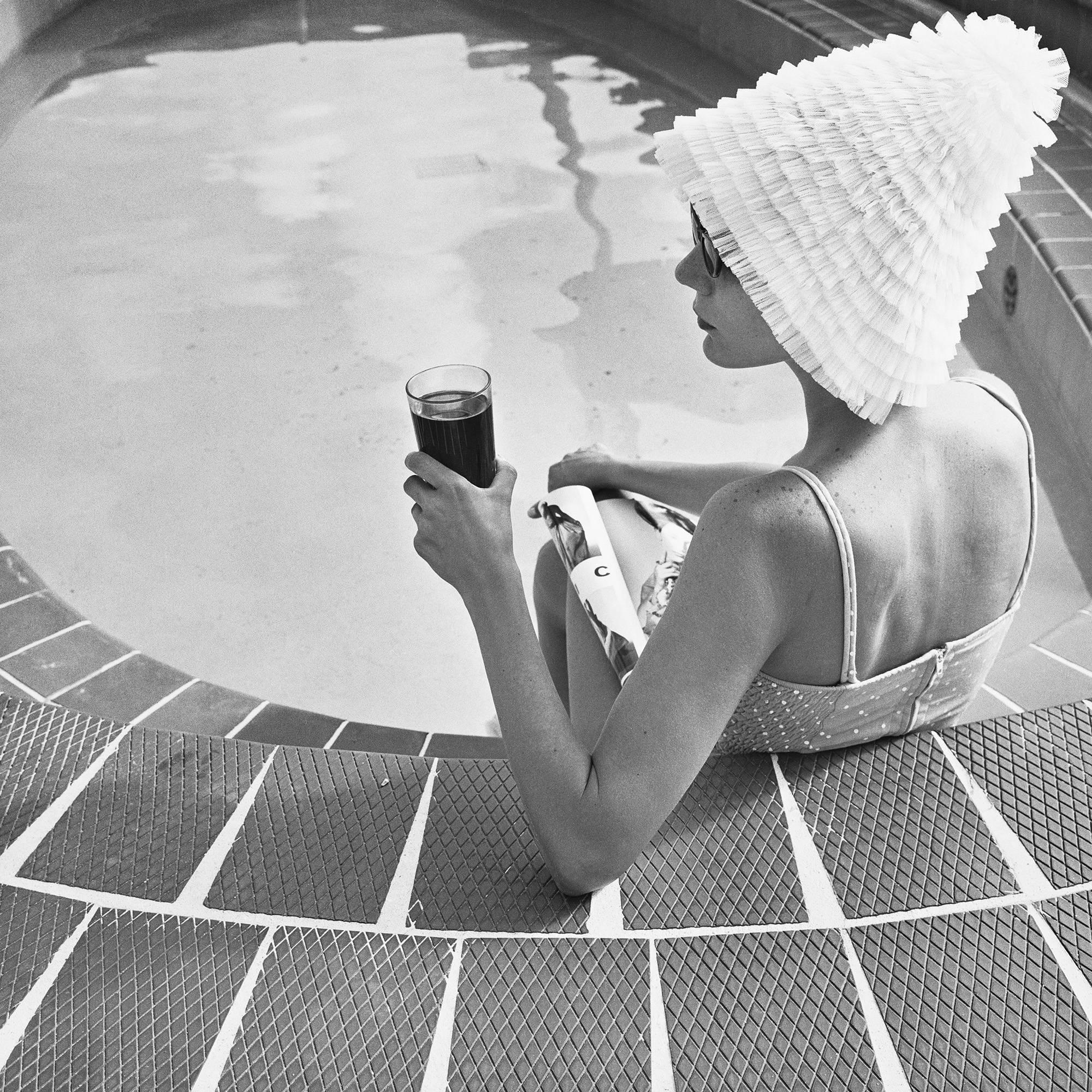 Silvia Lareo-Vazquez Black and White Photograph - Surf Club, Miami 1989