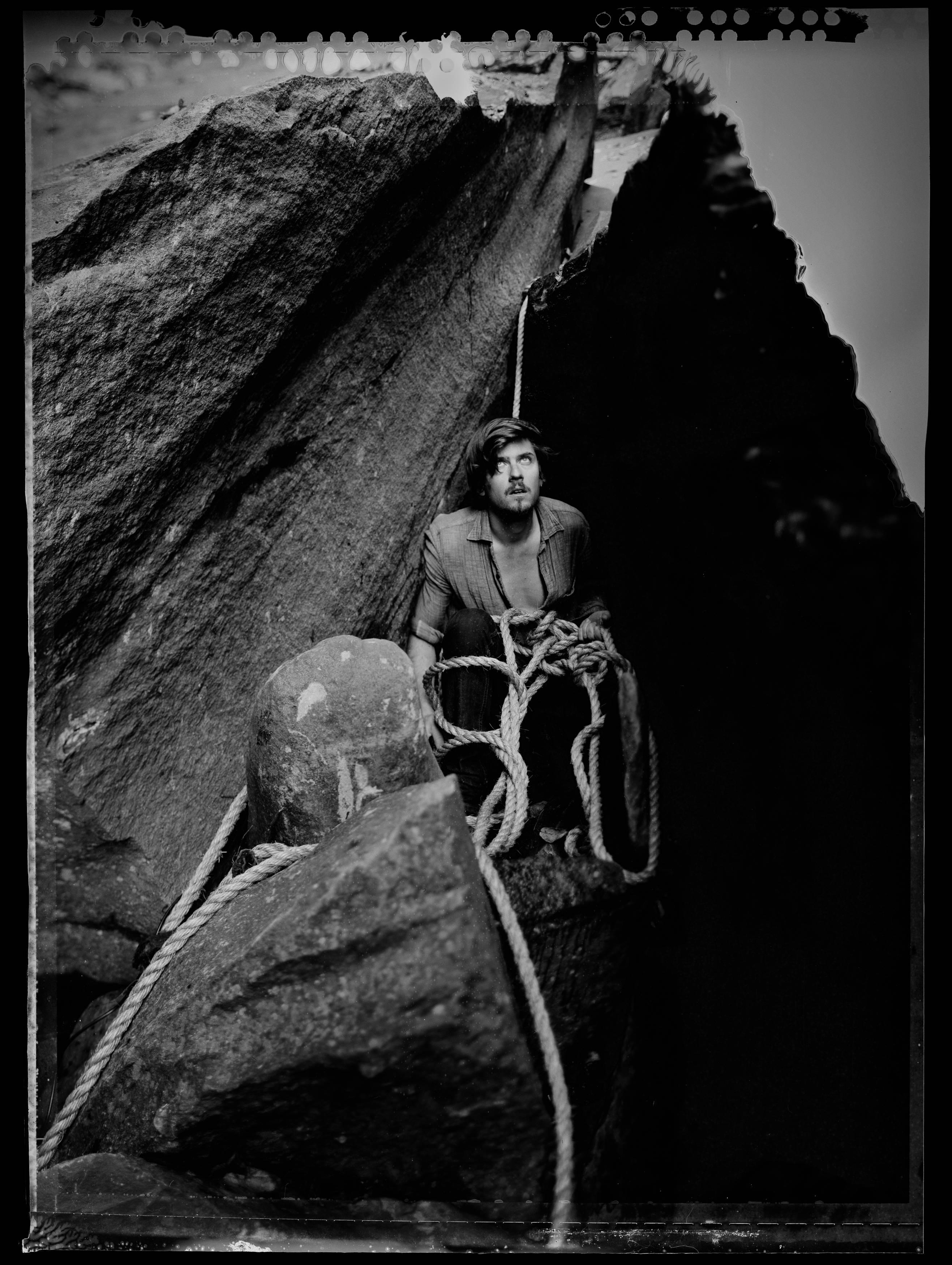 Benjamin Heller Black and White Photograph - Through A Call Note