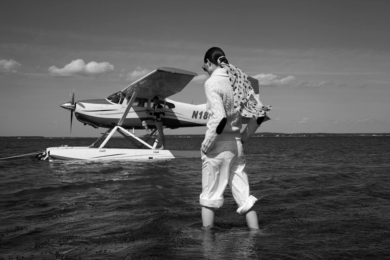 Luciana Pampalone Black and White Photograph - Seaplane