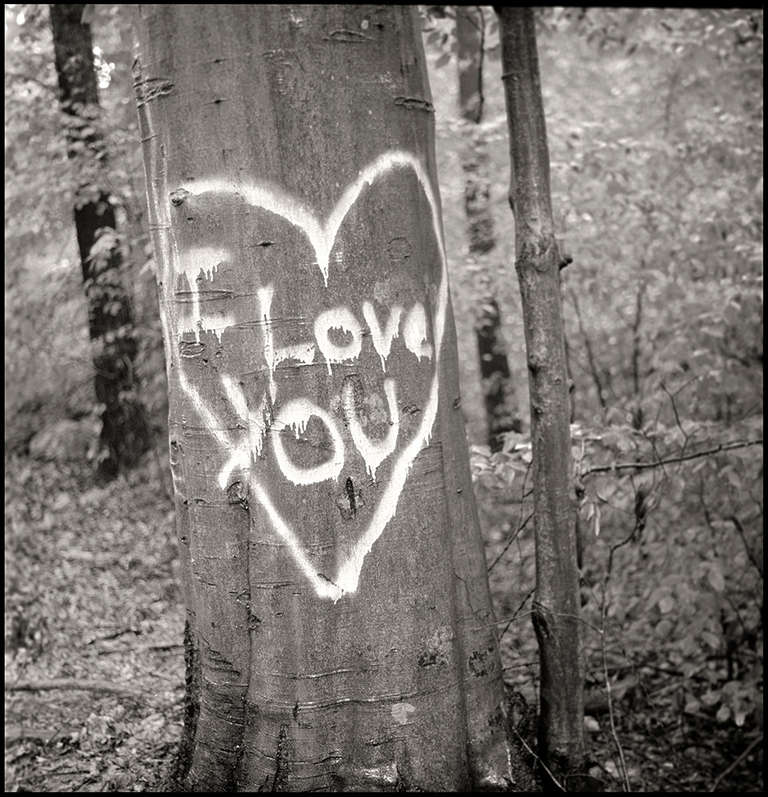 Gordon Stettinius Black and White Photograph - I Love You, US Route 1, MD