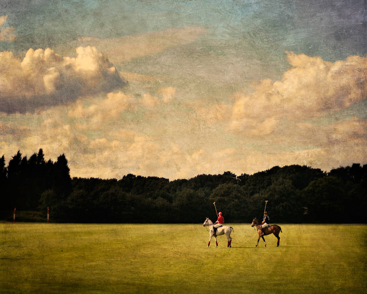 Landscape Photograph Pete Kelly - Polo Field, Cheshire, Royaume-Uni