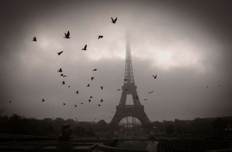 Mark Sink Black and White Photograph - Paris Dawn