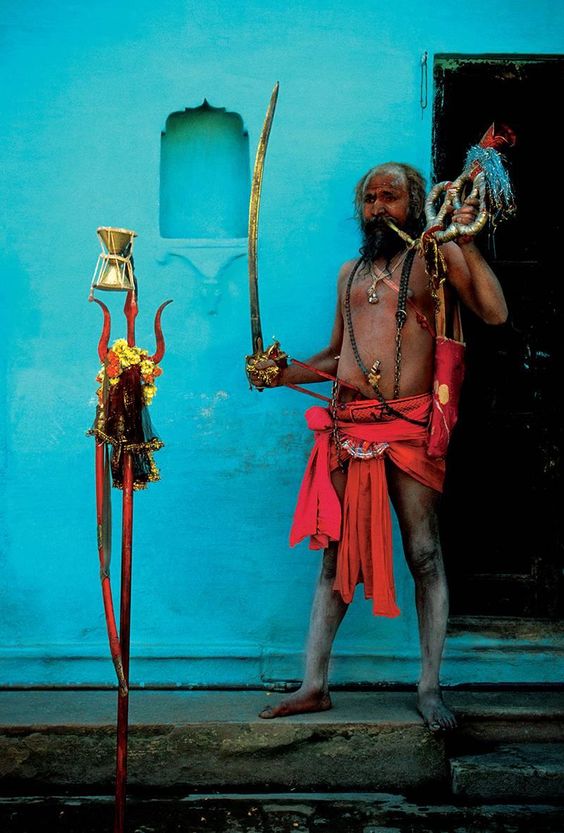 Thomas Kelly Color Photograph - Nag-Phani Baba, Varanasi, India