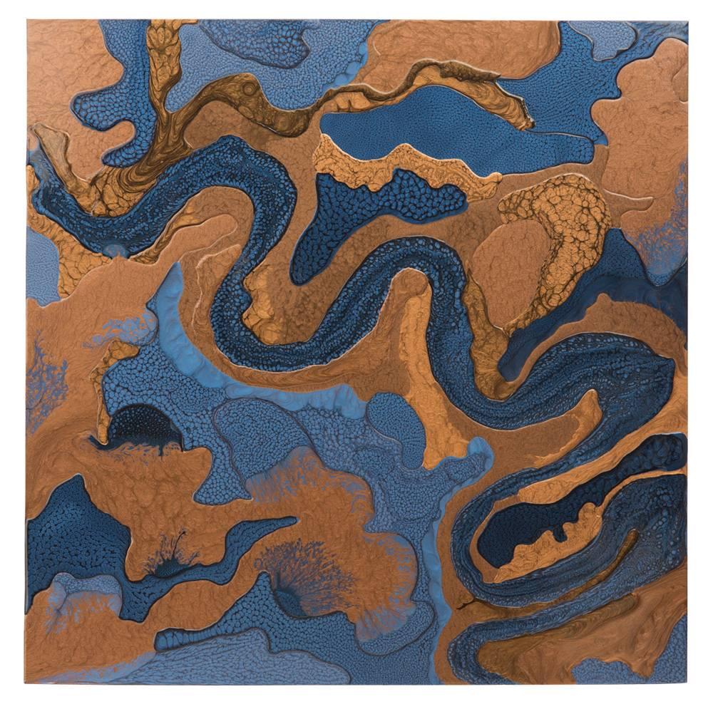 Jeffrey Pitt Abstract Painting – Was unter der Oberfläche liegt