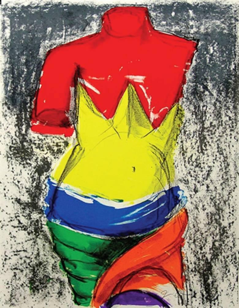 Jim Dine Figurative Print - The Bather