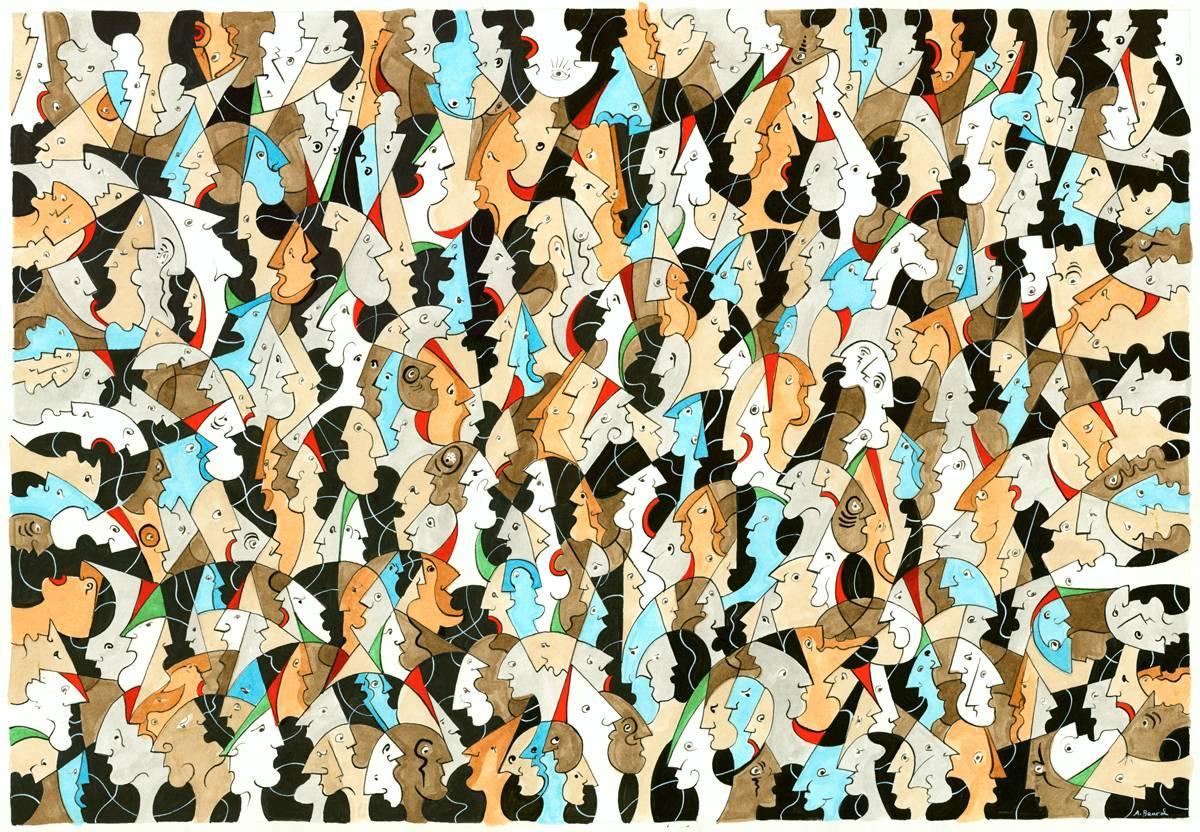 Audience Puzzle - Painting by Alex Beard