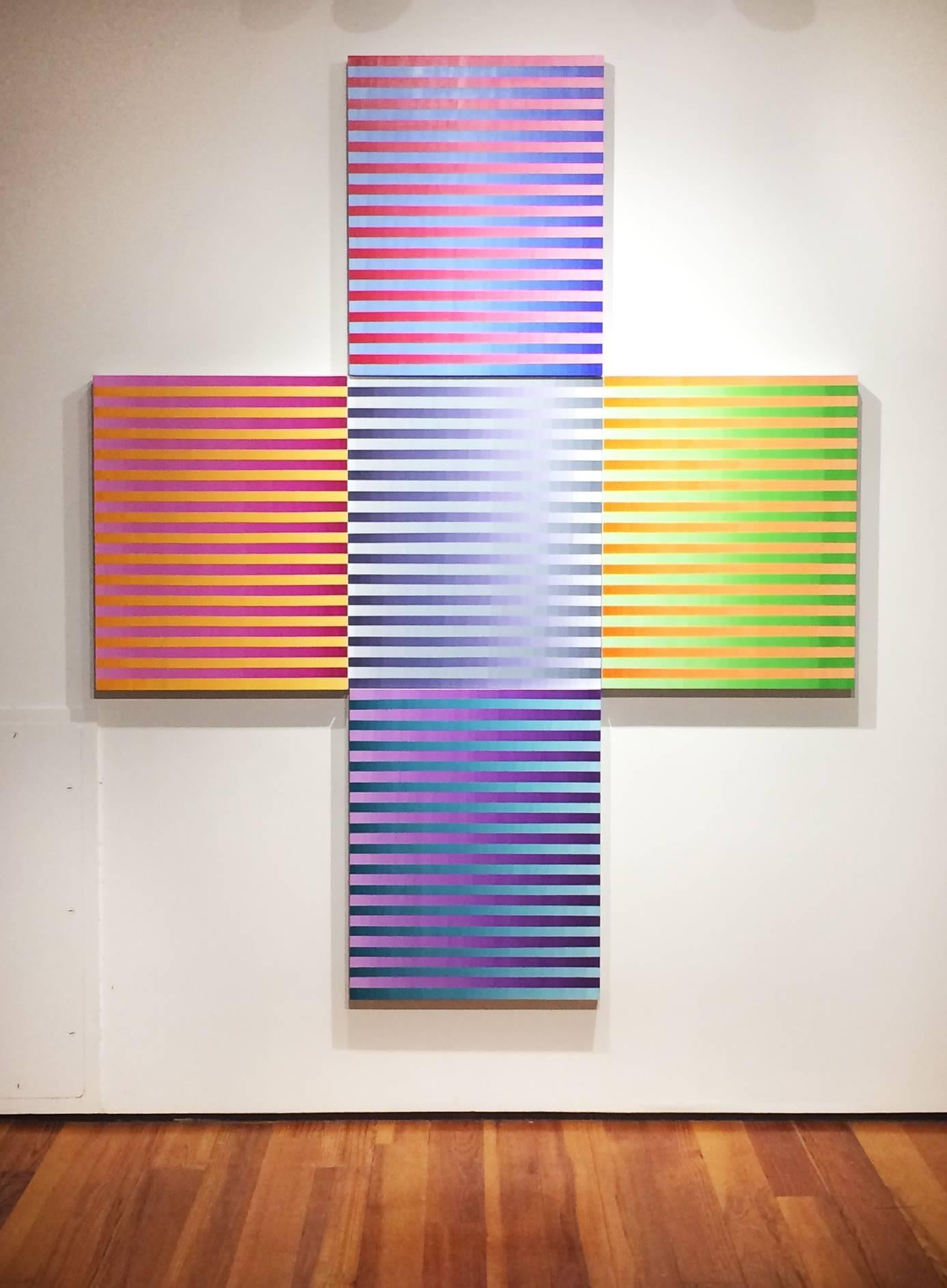 Martin Benson Abstract Painting - Crossroads