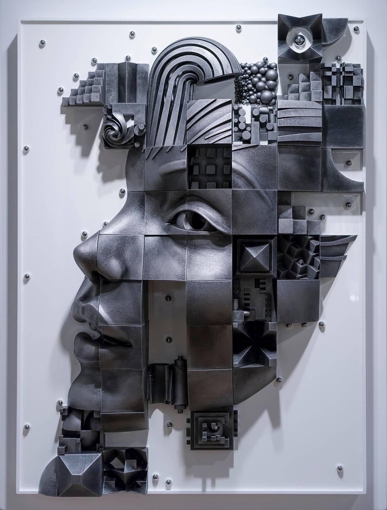 Gil Bruvel Abstract Sculpture - Cubist #12