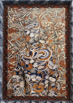 Nafas, 2026, Archival pigment print, upholstered frame, 48 1/2 x 34 1/2 inches
