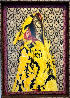 Najm, 2026, Archival pigment print, upholstered frame, 54 1/2 x 38 1/2 inches
