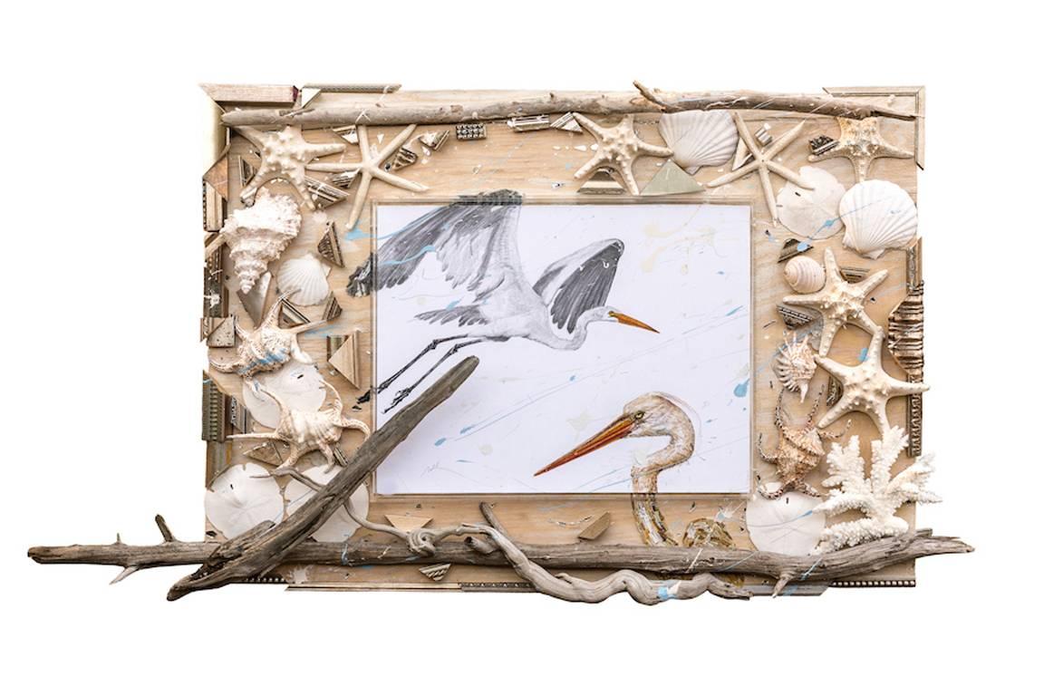White Egrets - Mixed Media Art by Nall