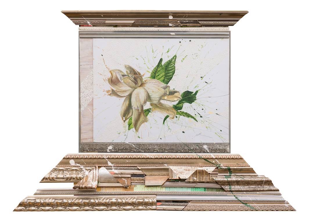 Gardenia Trilogy - Mixed Media Art by Nall