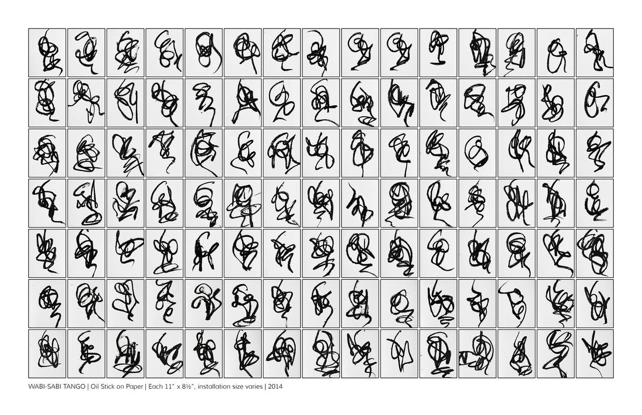 David Einstein Abstract Drawing - Wabi-Sabi Tango