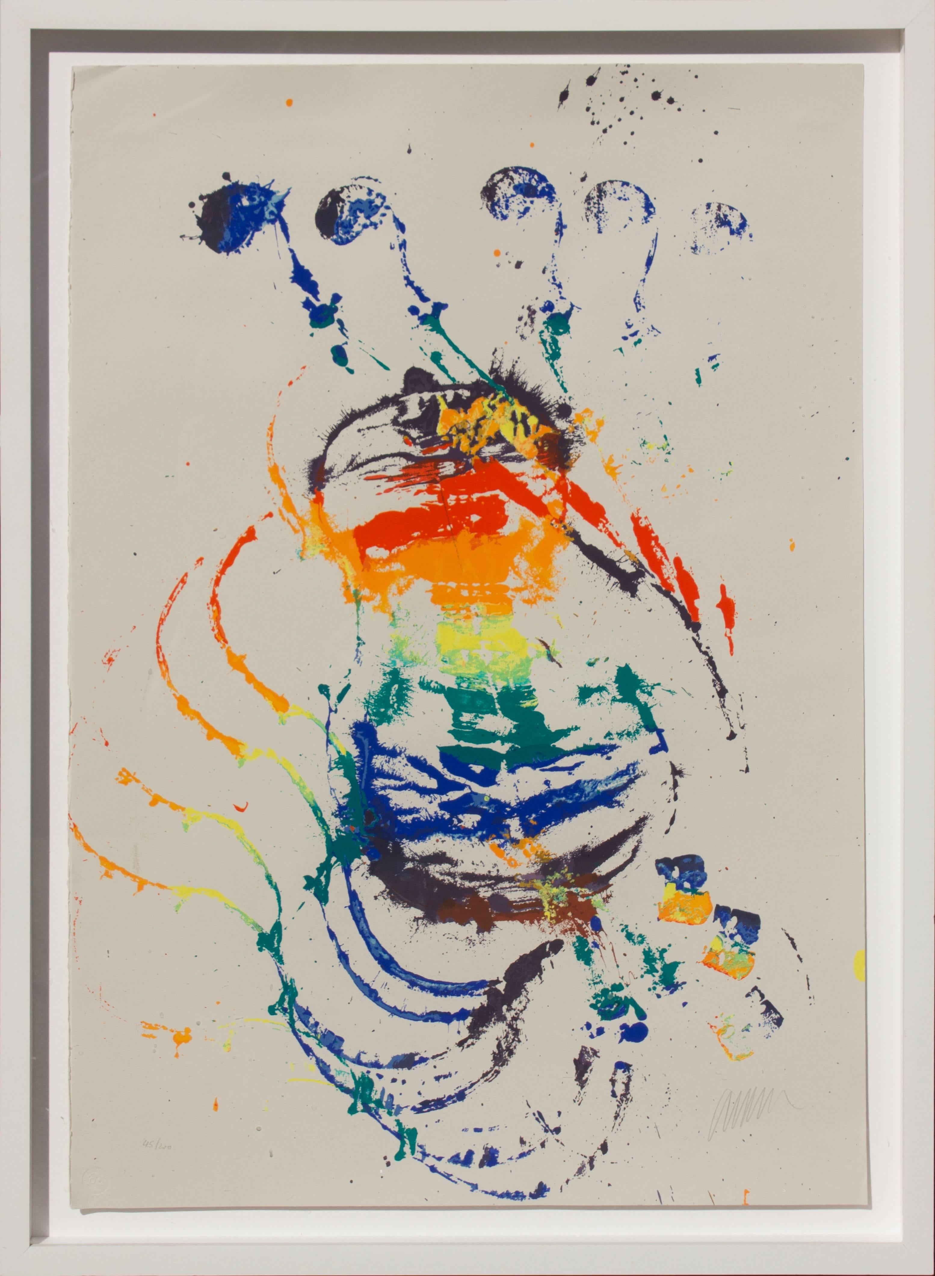 Arman Abstract Print - Heart Rainbow