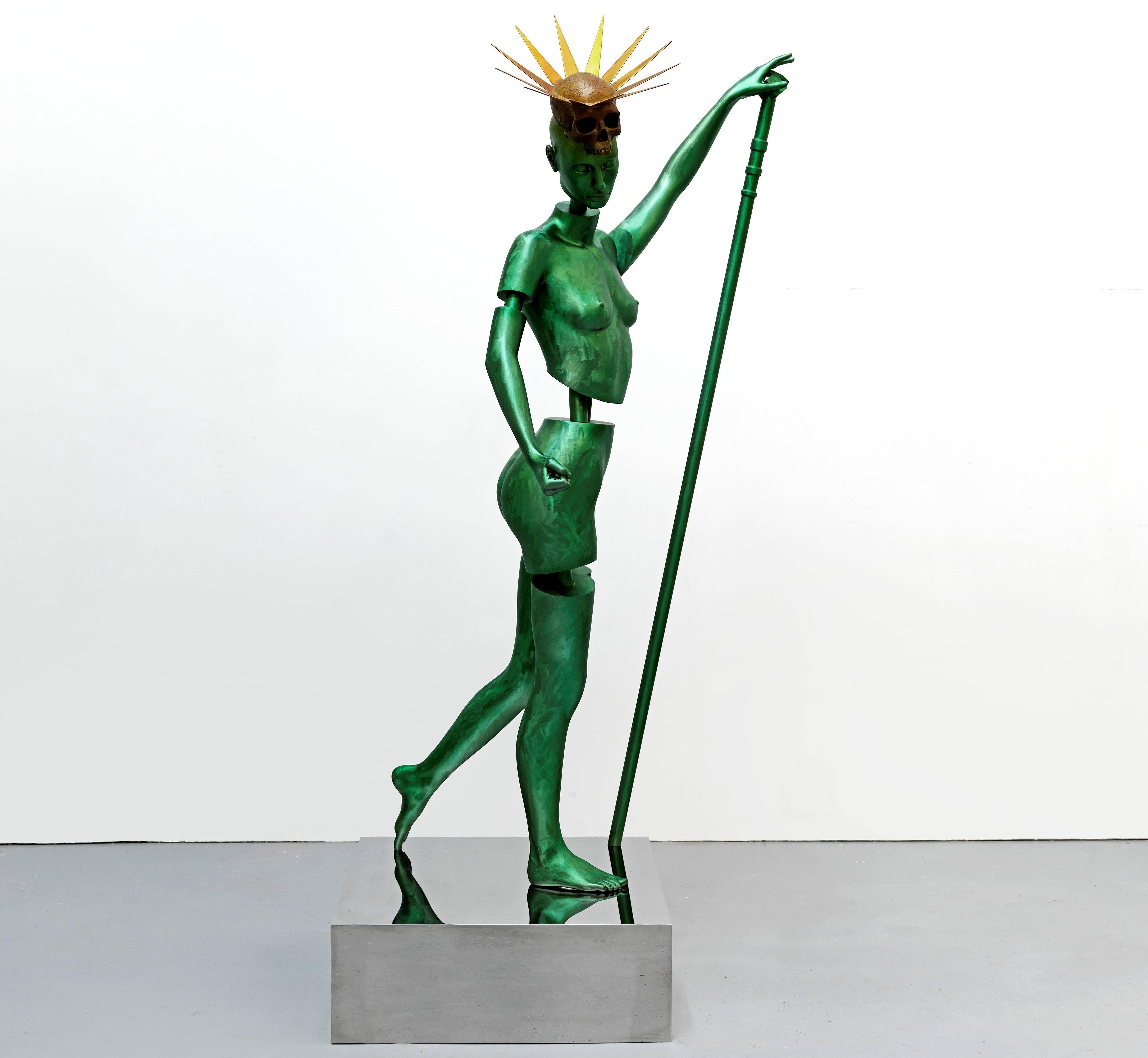 Roger Reutimann Nude Sculpture - The Rape of Democracy