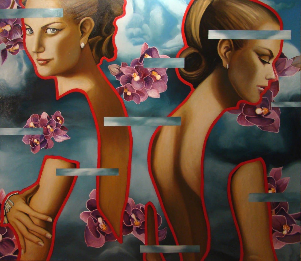 Manzur Kargar Figurative Painting - "Flowers"