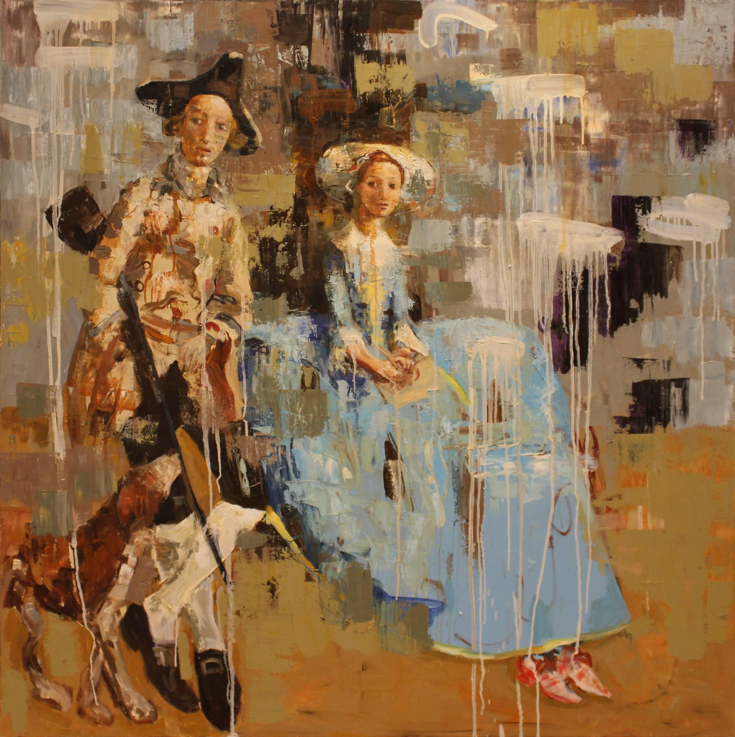 Rimi Yang Figurative Painting - Mr. and Mrs. (after Gainsborough)