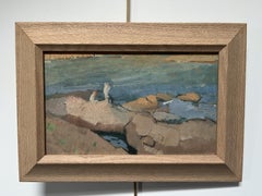 Lucien-Victor Guirand de Scévola (1871-1950) A Seascape with bathers, oil signed