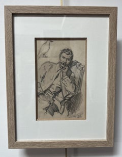 Alméry Lobel-Riche (1877-1950) Portait of a gentleman, drawing signed