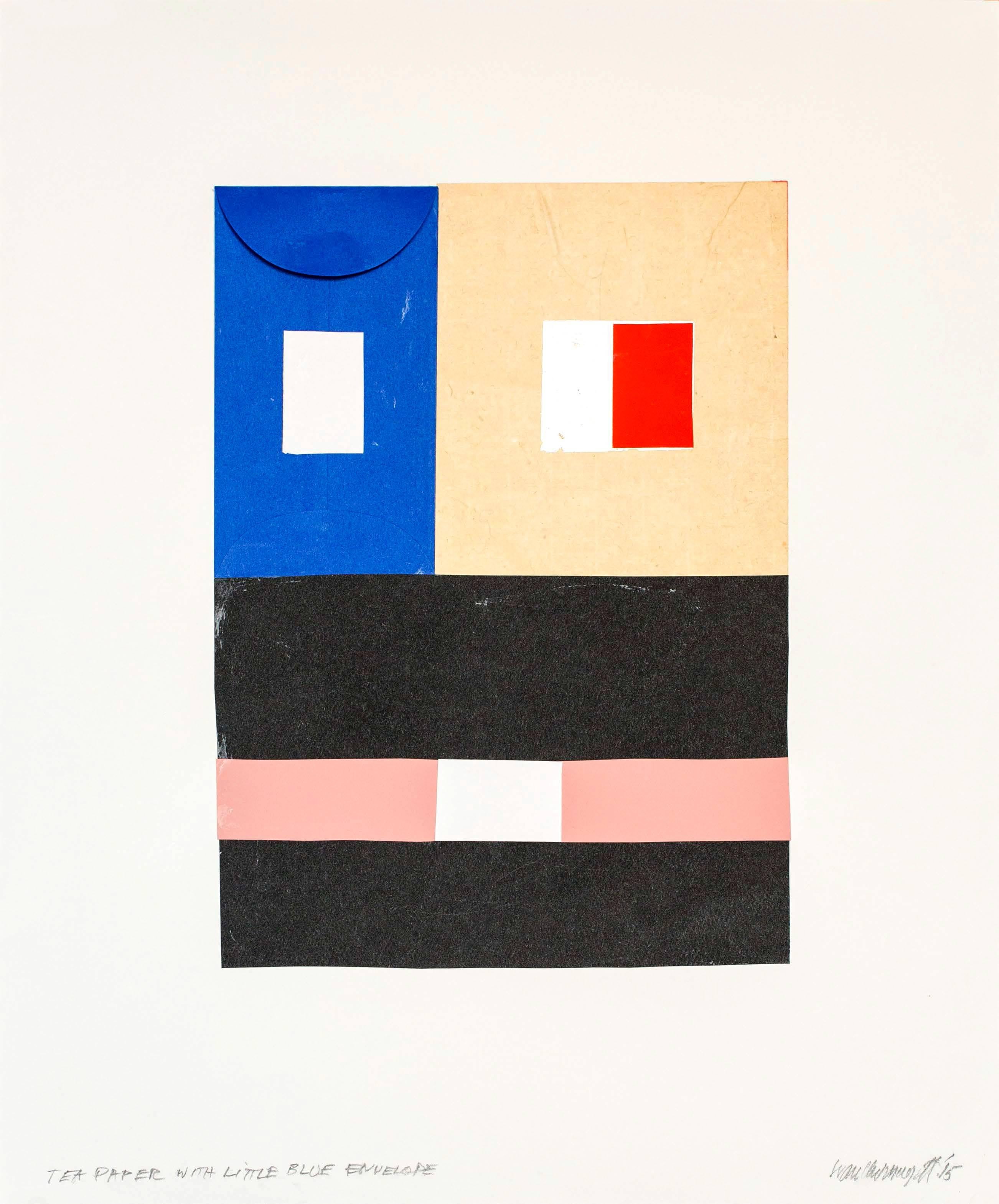 Tea Paper with Little Blue Envelope - Mixed Media Art by Ivan Chermayeff