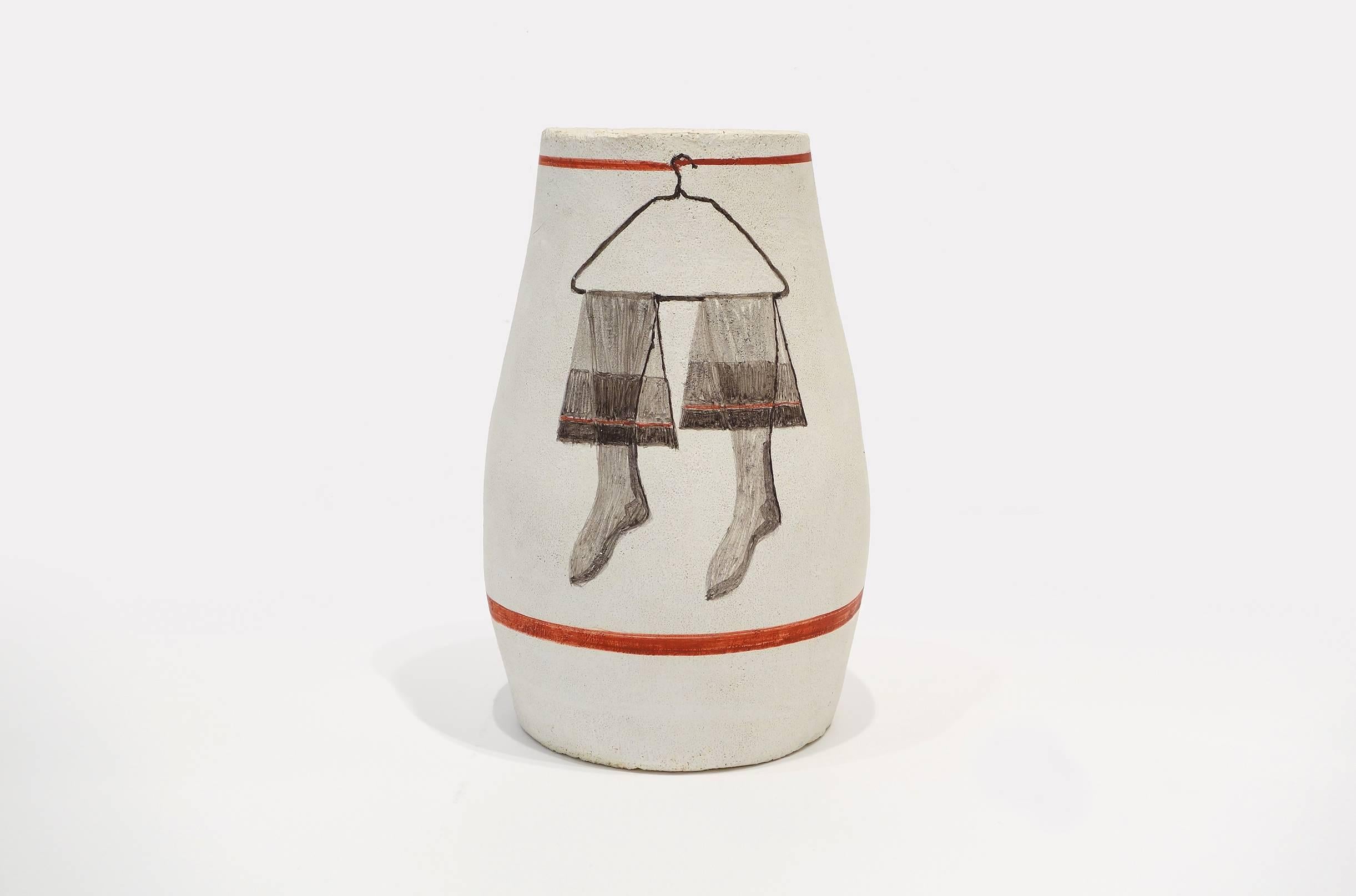 Untitled Stocking Vase - Sculpture by George Schneeman
