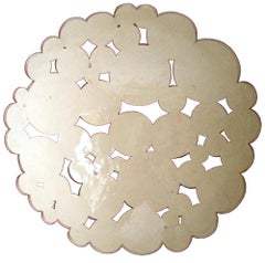Ceramic Fruit Bowl II, Openwork Design, Handmade 45 cm Sculpture