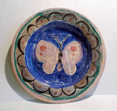 Plate: White Butterfly