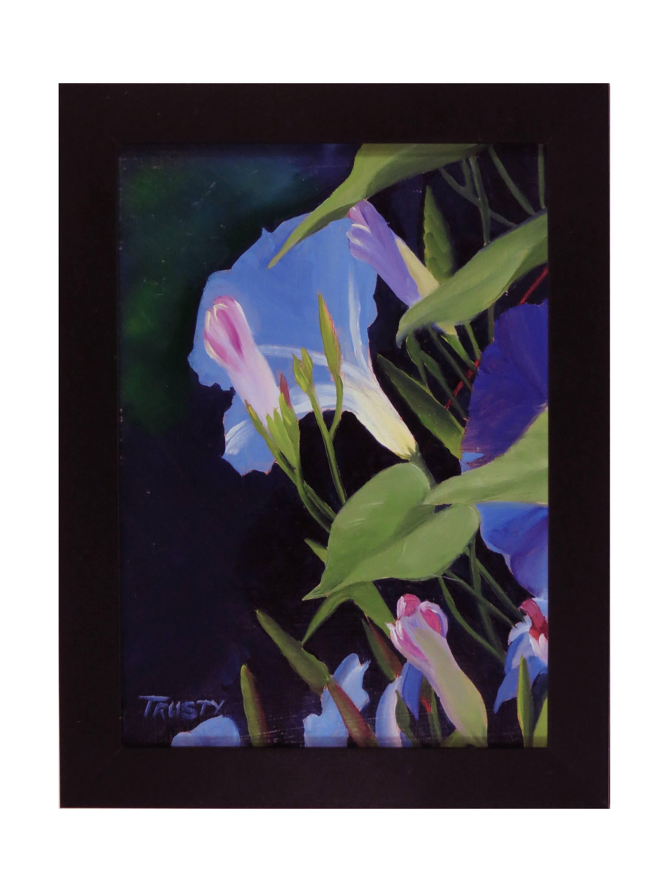 Ann Trusty Still-Life Painting - Heavenly Blue