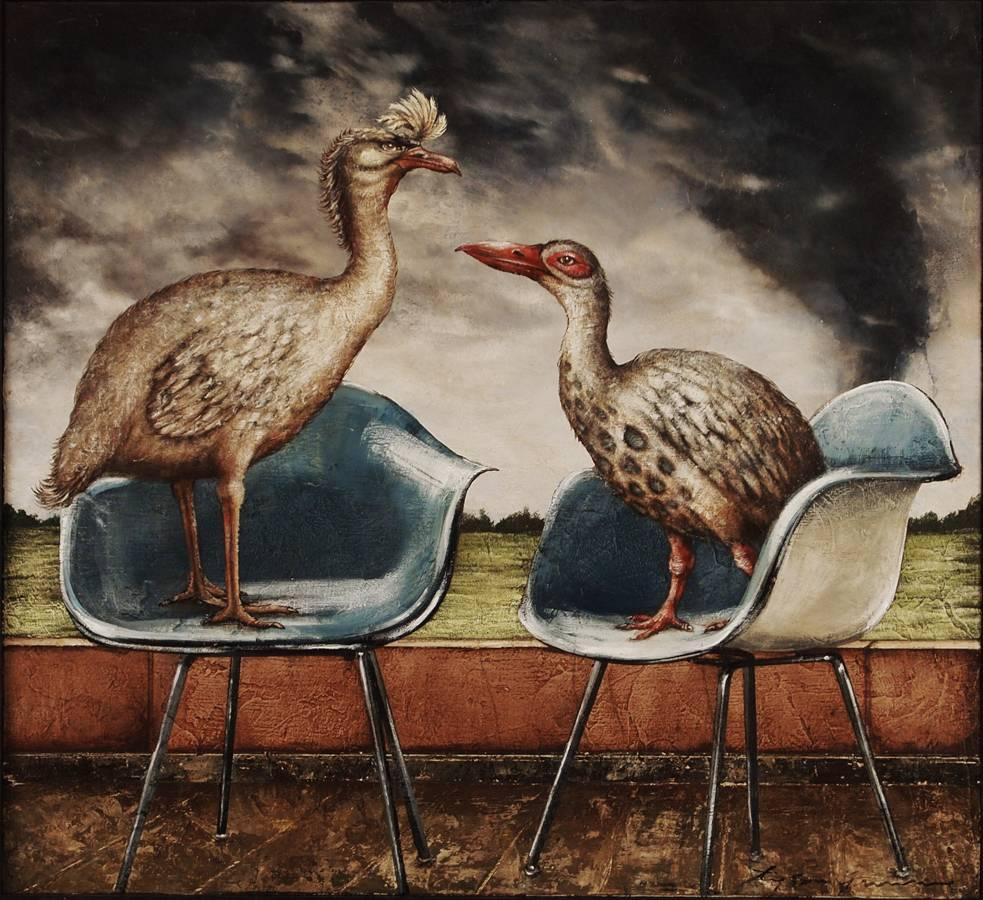 Tyson Grumm Animal Painting - Mod Birds