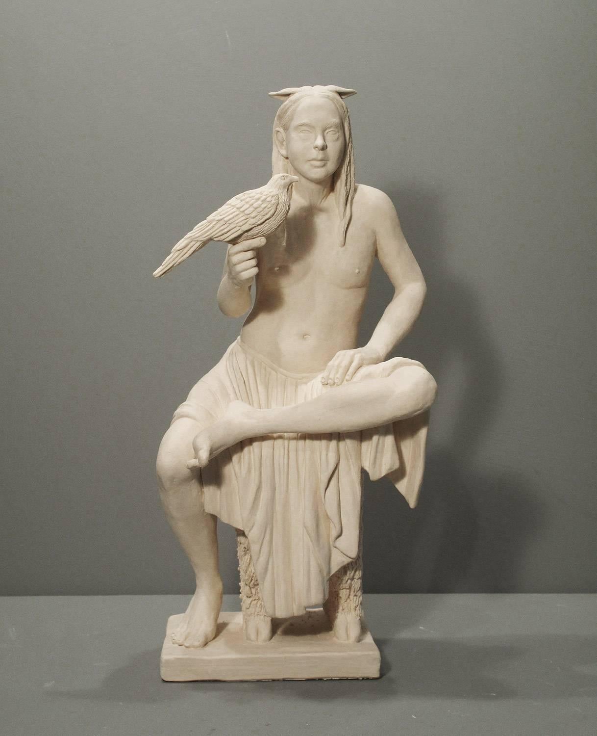 Tricia Cline Figurative Sculpture - Old Master Bankei