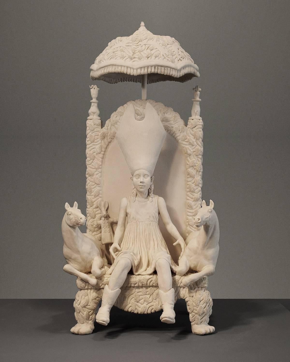 Tricia Cline Figurative Sculpture - Pope Agnes II