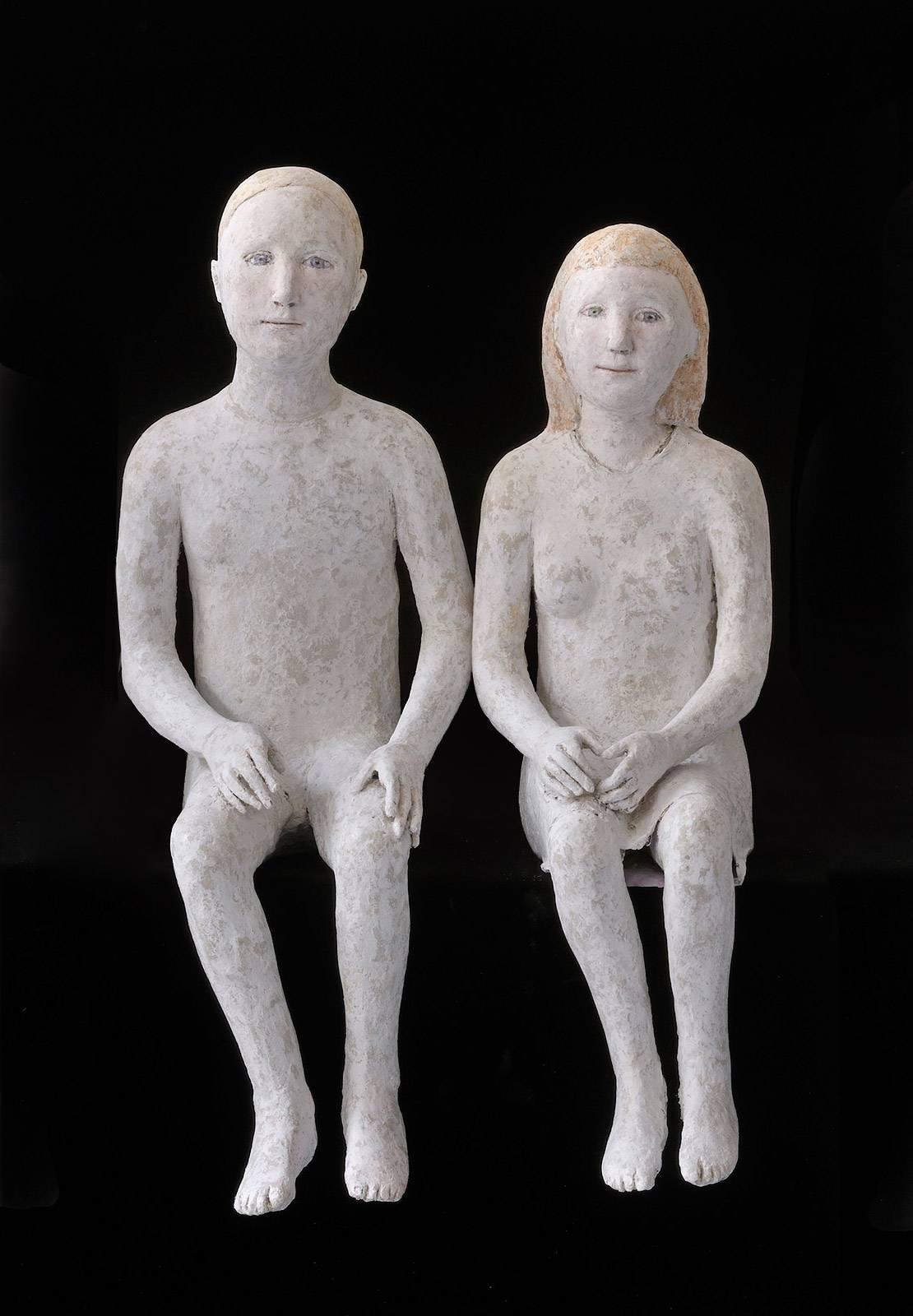 Agnes Baillon Figurative Sculpture - Spectateurs