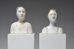 2 small portraits with gold and silver caps 3