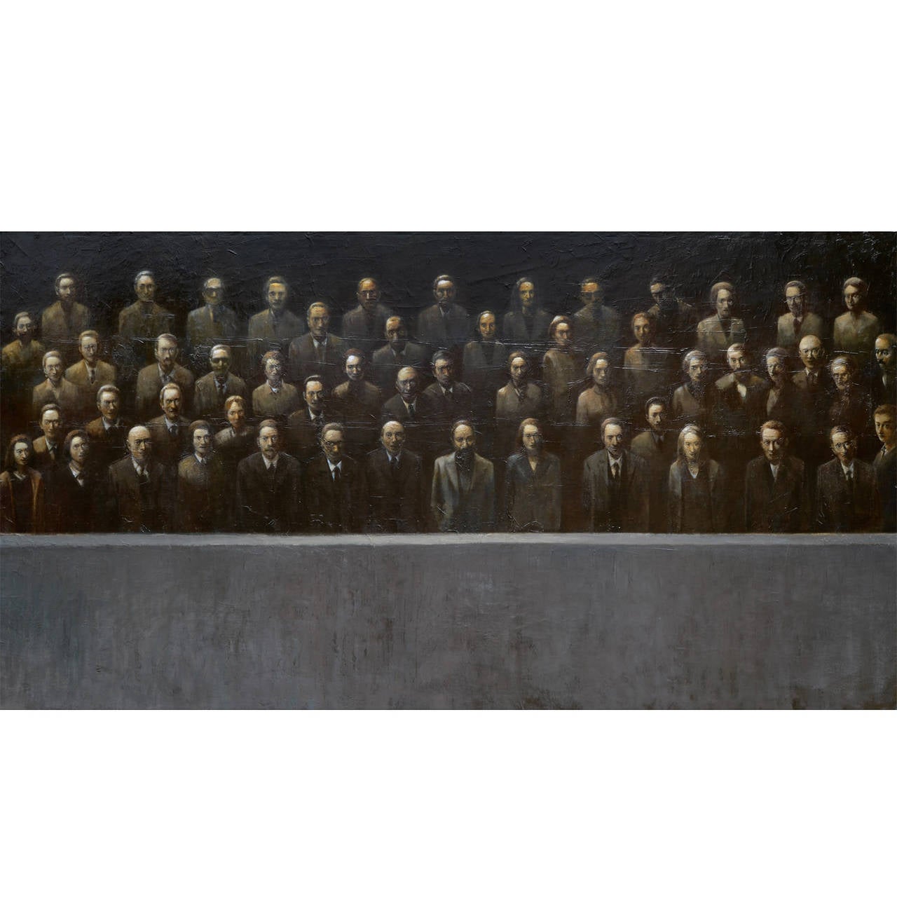 Goran Djurovic Figurative Painting - Actors and Watchers