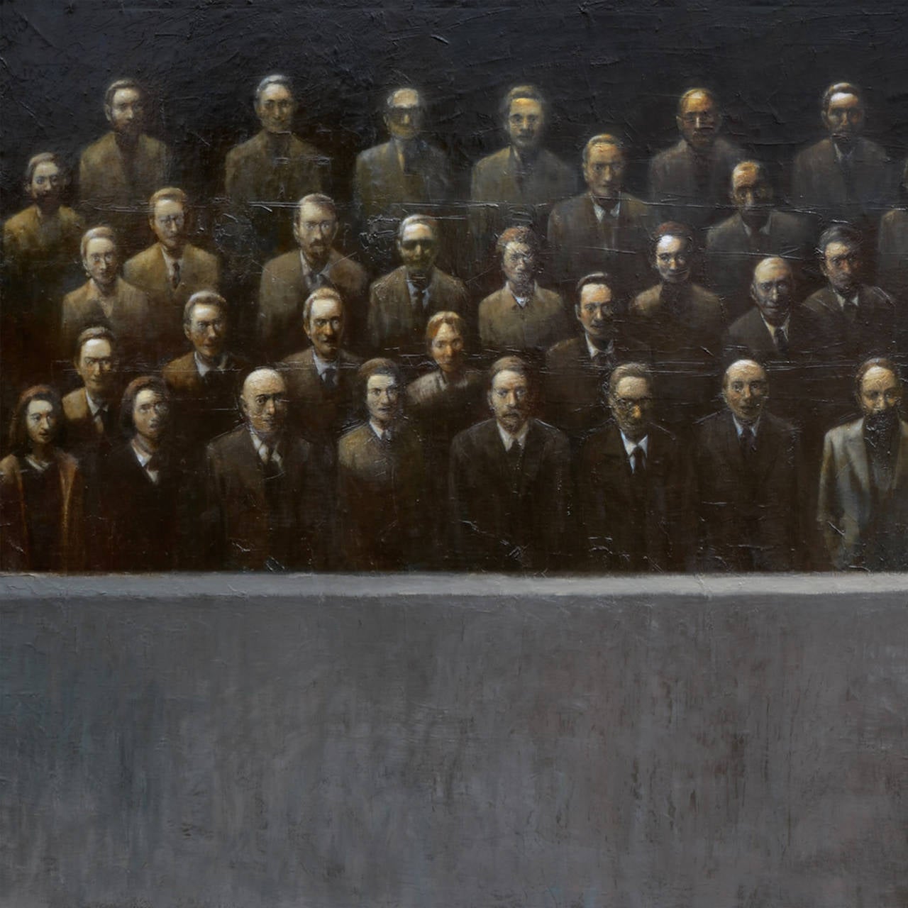 Actors and Watchers - Painting by Goran Djurovic
