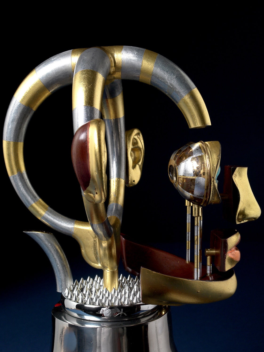 Head 07 2014 - Brown Abstract Sculpture by Harris Diamant