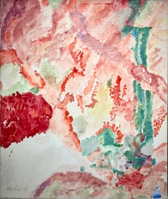 MAX WEILER - Planta verde sobre fondo rojo