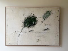 "Intermezzo in Green" Large Scale Acrylic, Pencil & Oil Pastel Painting 60"x84"