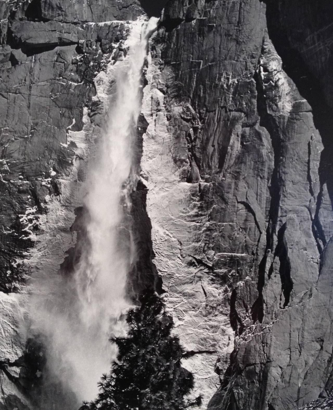 Ansel Adams Landscape Photograph - Upper Yosemite Fall ~ Early Special Edition Print