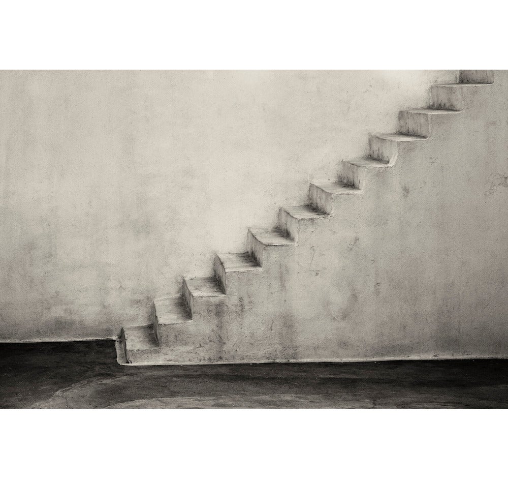 Cara Weston Black and White Photograph - Stairs to Unknown, Greece