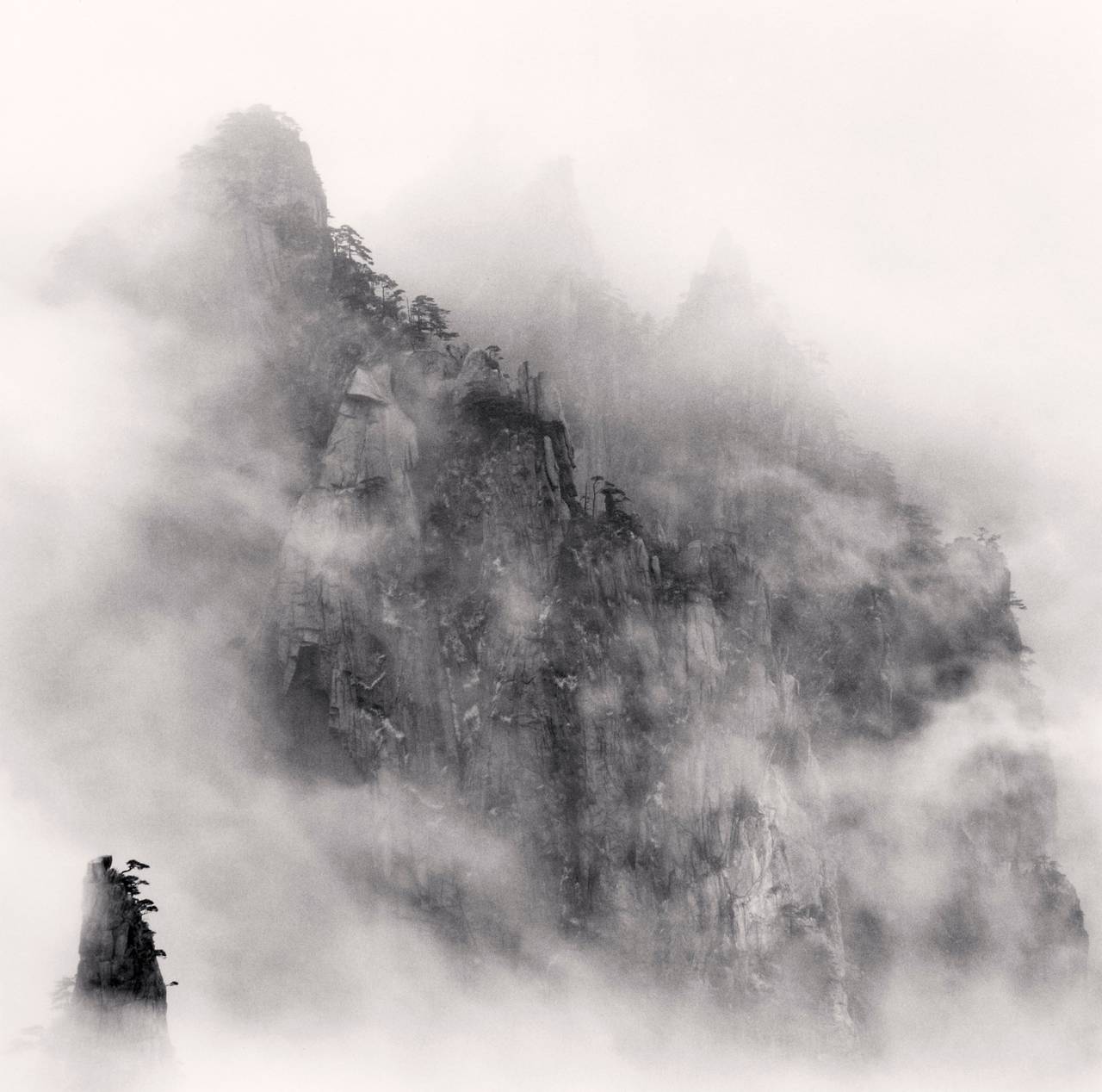 Michael Kenna Black and White Photograph - Huangshan Mountains, Study 1, Anhui, China, 2008