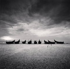 Nove barche, spiaggia di Andakarnnazi, Kerala, India, 2008