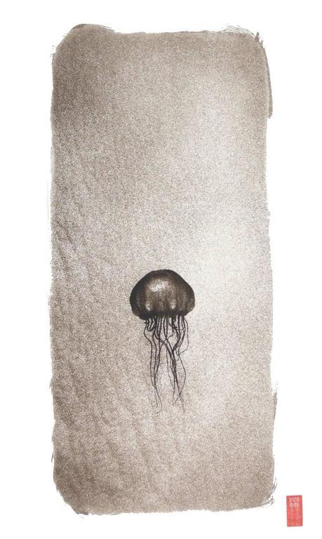 Ryuijie Black and White Photograph - Kanchi "K-49" Jellyfish