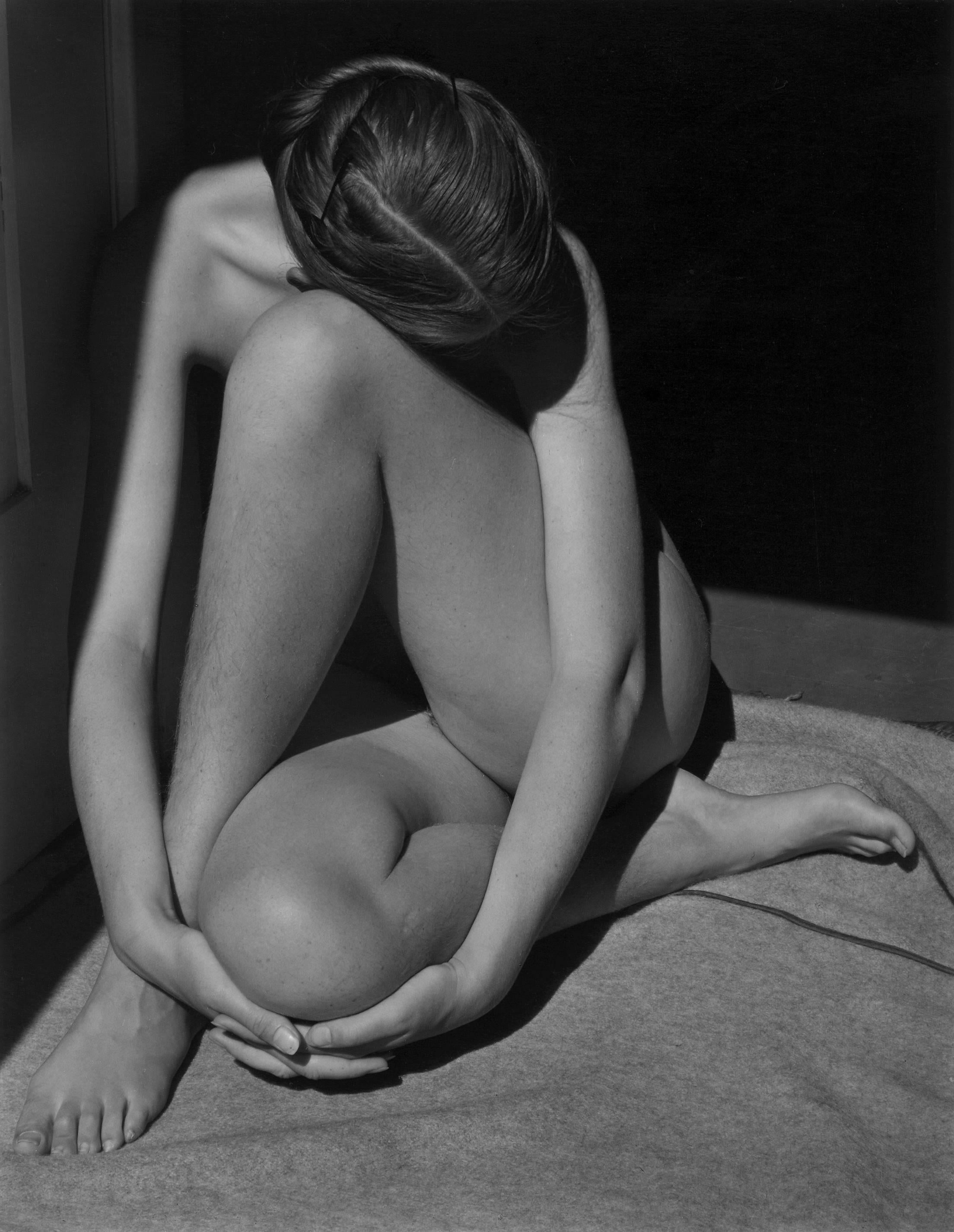 Edward Weston Black and White Photograph - 227N ~ Charis Head Down Nude