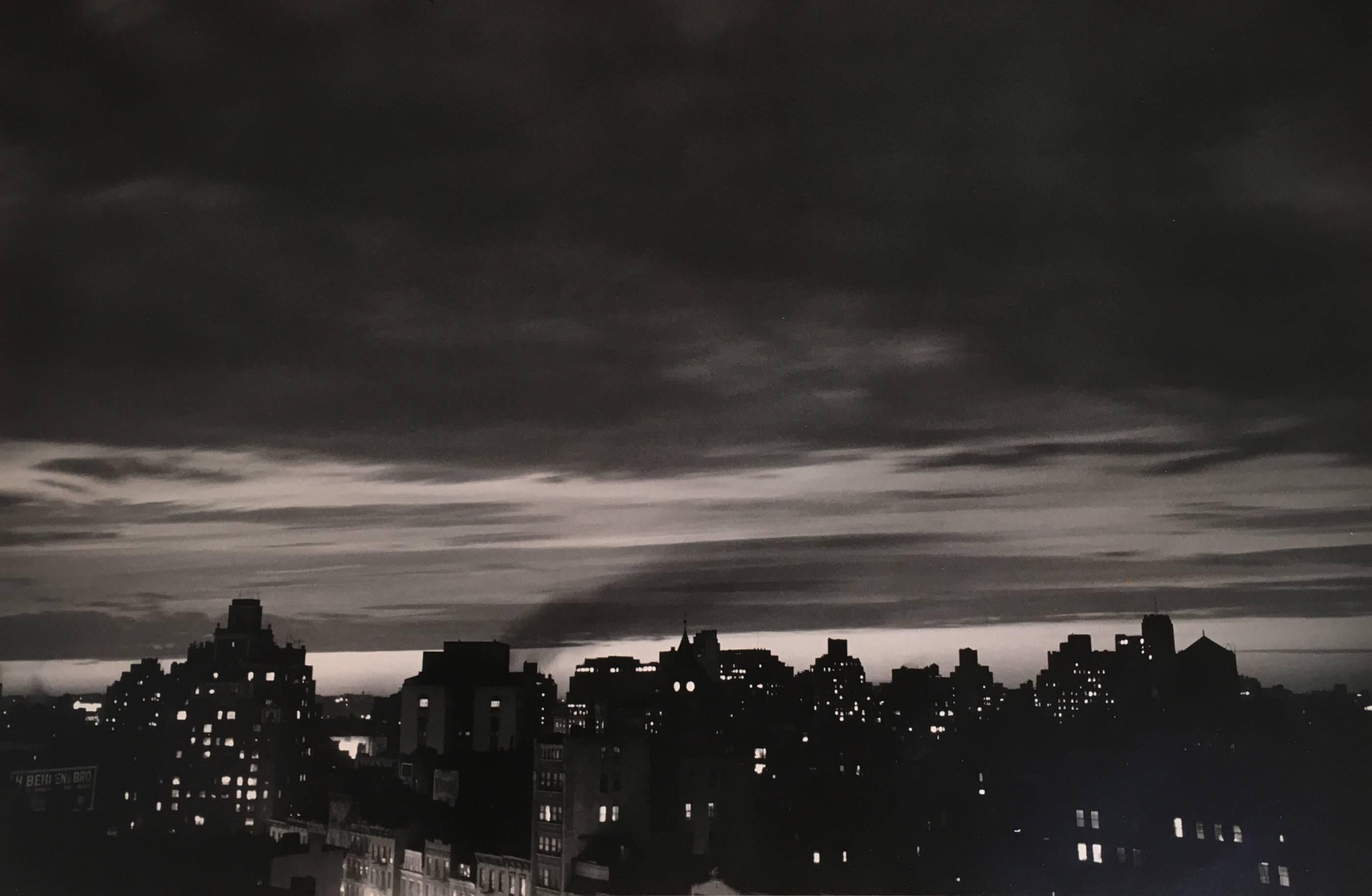 Andre Kertesz Black and White Photograph - Homage to Robert Capa, 1954 (New York Skyline)