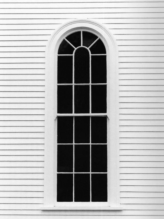 Rod Dresser Black and White Photograph - Church Window, Bridge Haven, California
