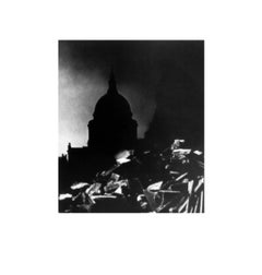 Vintage St. Paul's Cathedral in the Moonlight