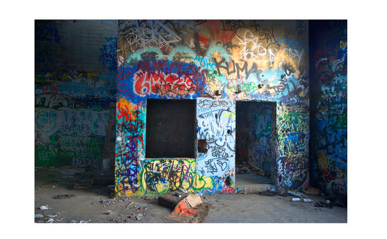 Richard Ehrlich Color Photograph - Graffiti #4, Belmont Park