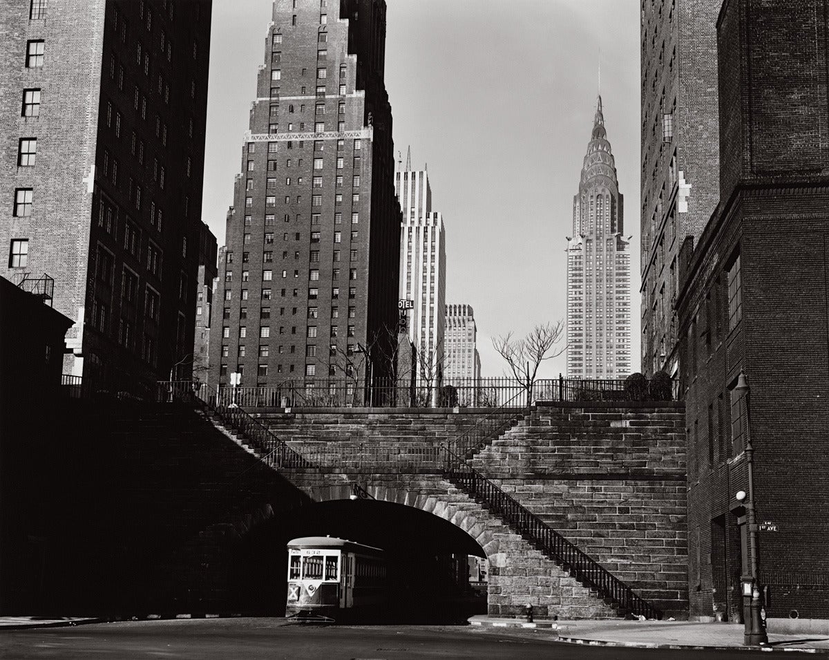 Brett Weston Black and White Photograph - End of 42nd Street, New York