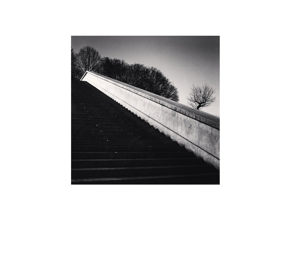 Michael Kenna Black and White Photograph - Trocadero Steps, Paris, France, 1987